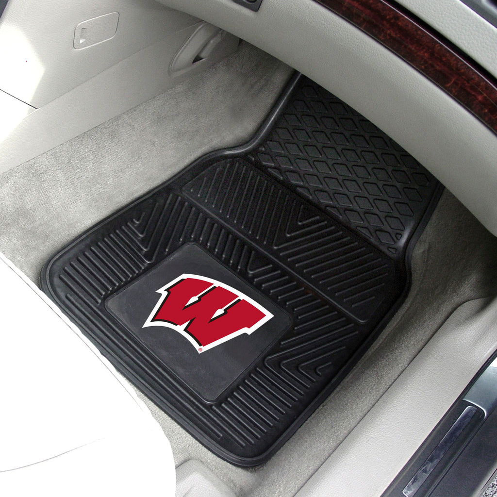 Fanmats - University of Wisconsin 2-pc Vinyl Car Mat Set 17''x27''