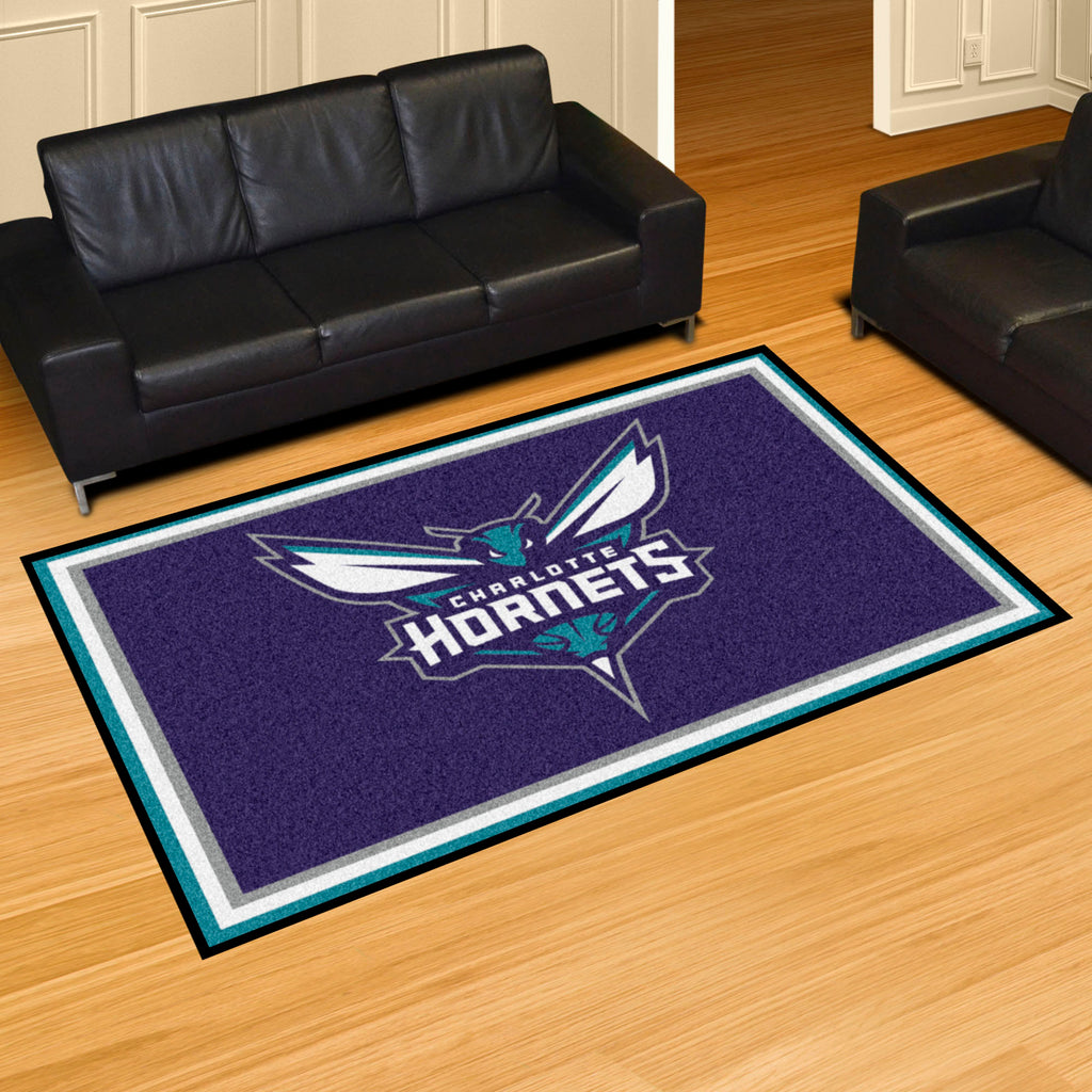 Fanmats - NBA - Charlotte Hornets 5x8 Rug 59.5''x88''