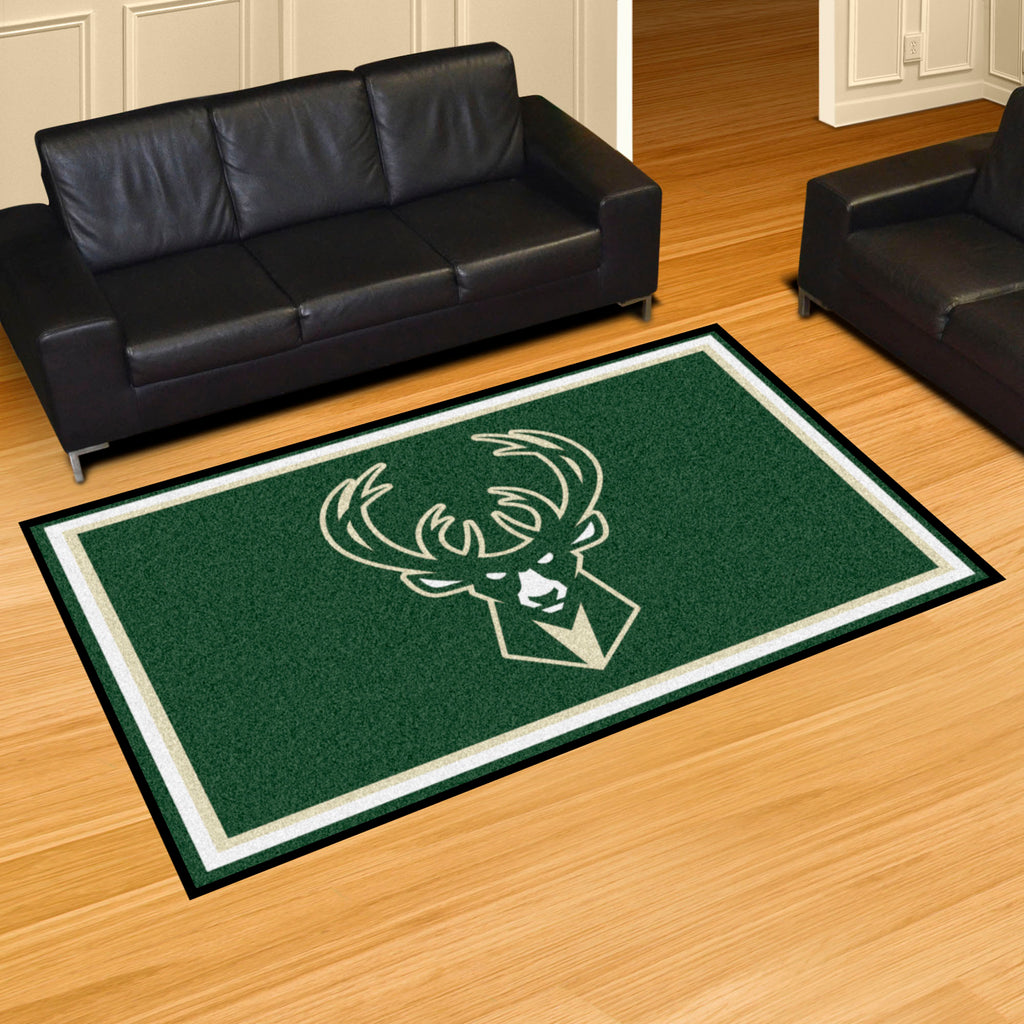 Fanmats - NBA - Milwaukee Bucks 5x8 Rug 59.5''x88''