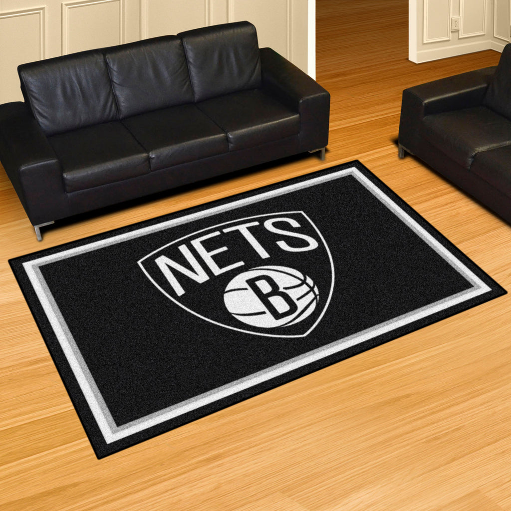 Fanmats - NBA - Brooklyn Nets 5x8 Rug 59.5''x88''
