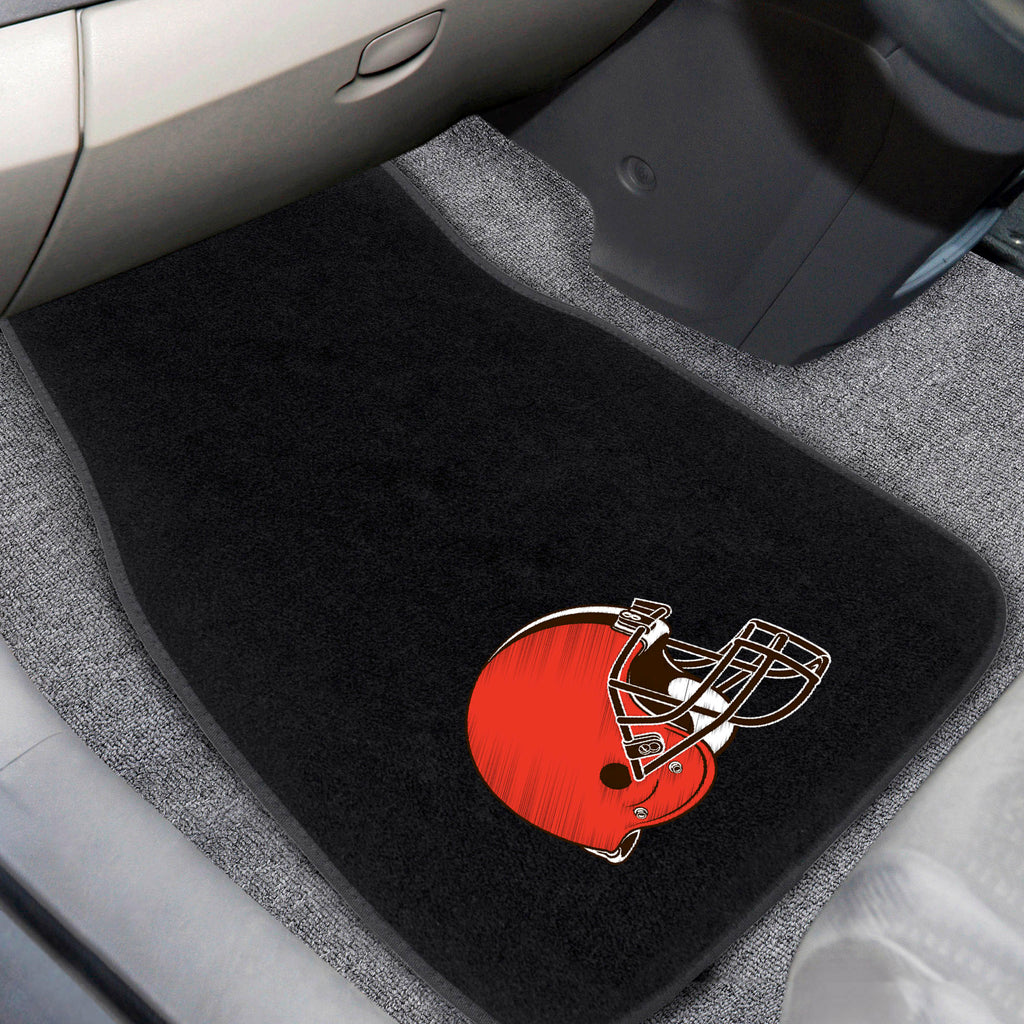 Fanmats - NFL - Cleveland Browns 2-pc Embroidered Car Mat Set  17''x25.5''