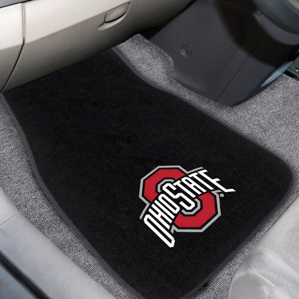 Fanmats - Ohio State University 2-pc Embroidered Car Mat Set 17''x25.5''
