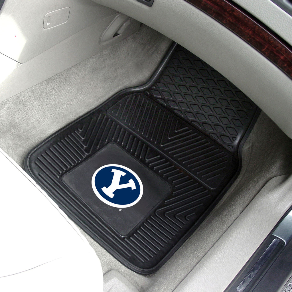 Fanmats - Brigham Young University 2-pc Vinyl Car Mat Set 17''x27''