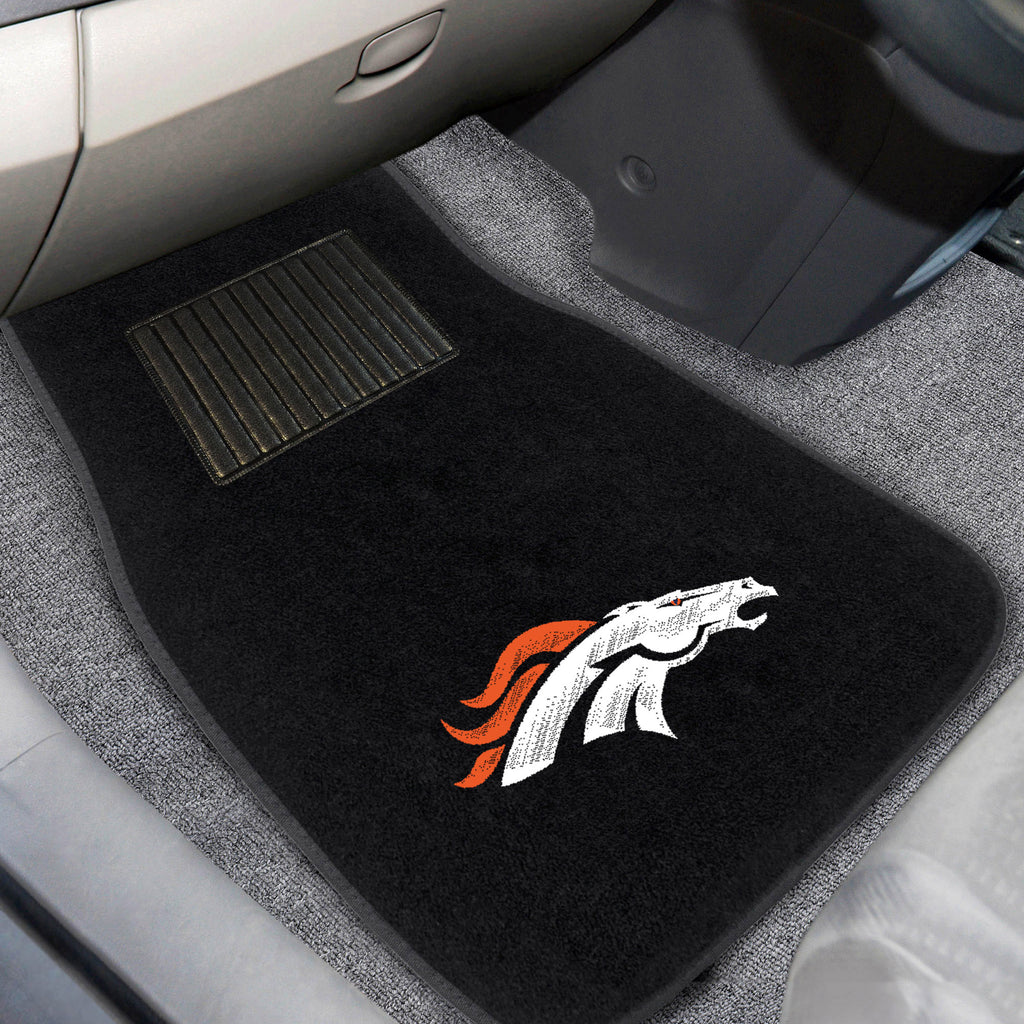 Fanmats - NFL - Denver Broncos 2-pc Embroidered Car Mat Set 17''x25.5''