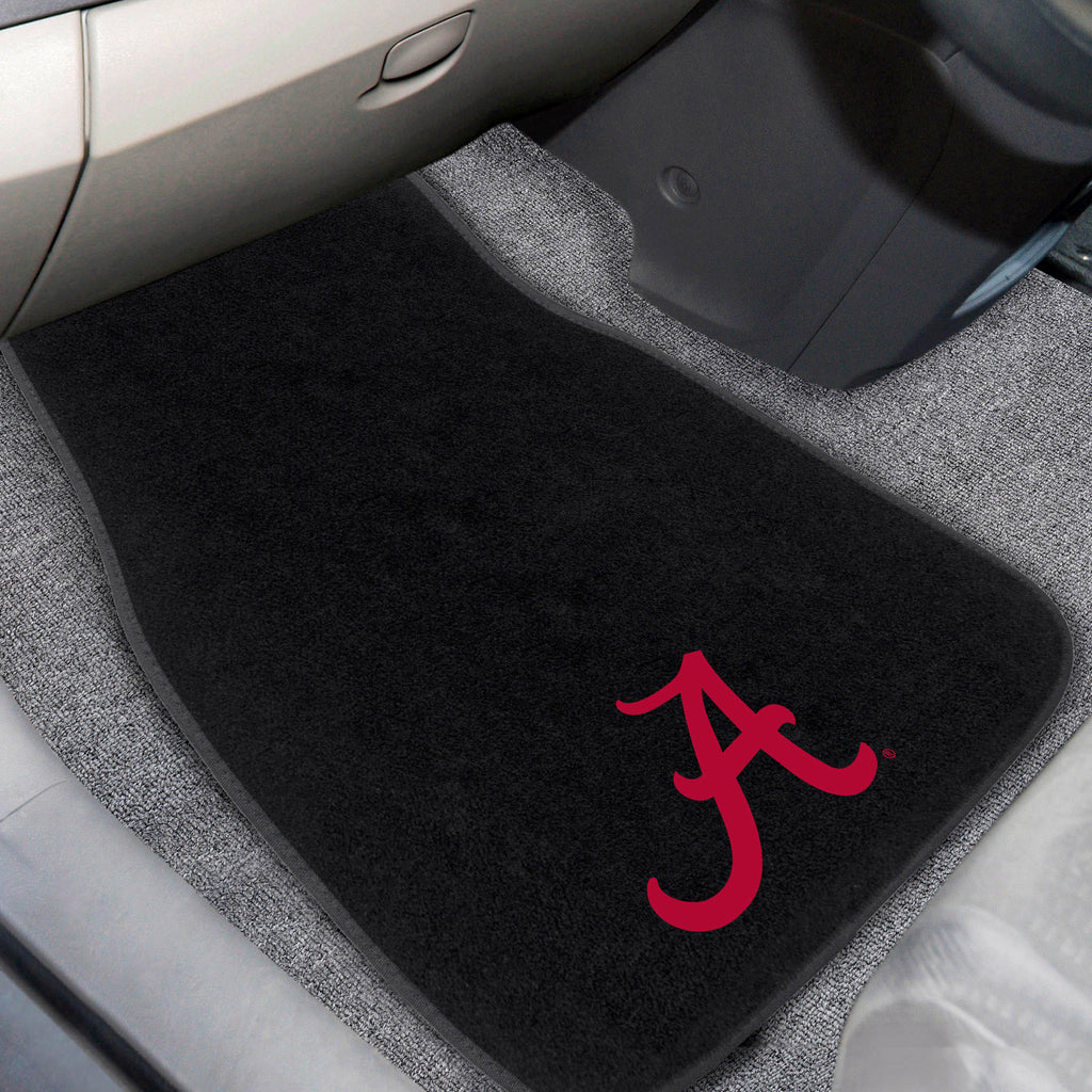 Fanmats - University of Alabama 2-pc Embroidered Car Mat Set 17''x25.5''