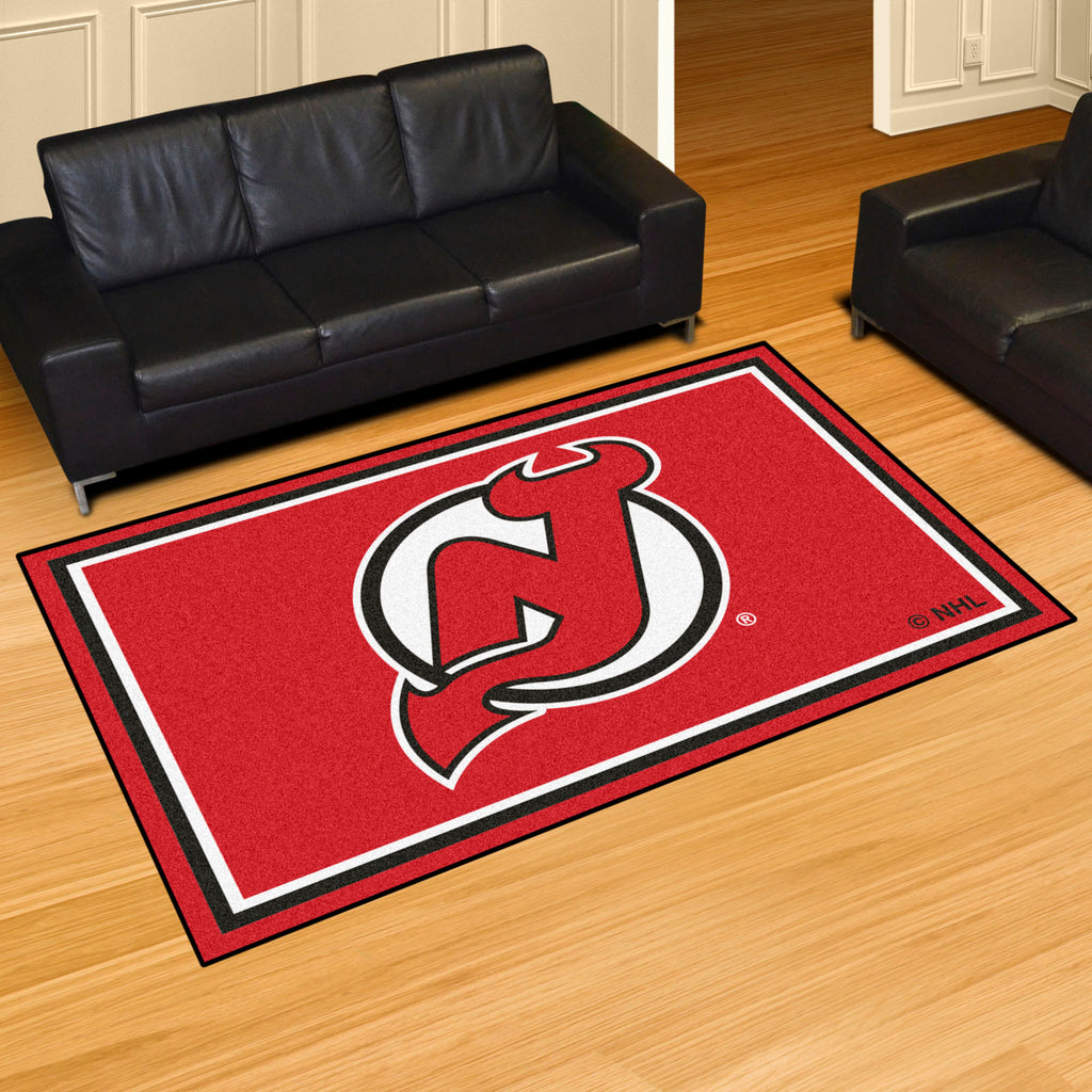 Fanmats - NHL - New Jersey Devils 5x8 Rug 59.5''x88''
