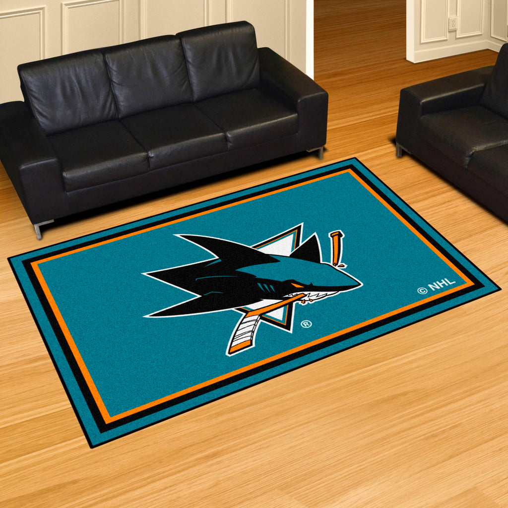 Fanmats - NHL - San Jose Sharks 5x8 Rug 59.5''x88''