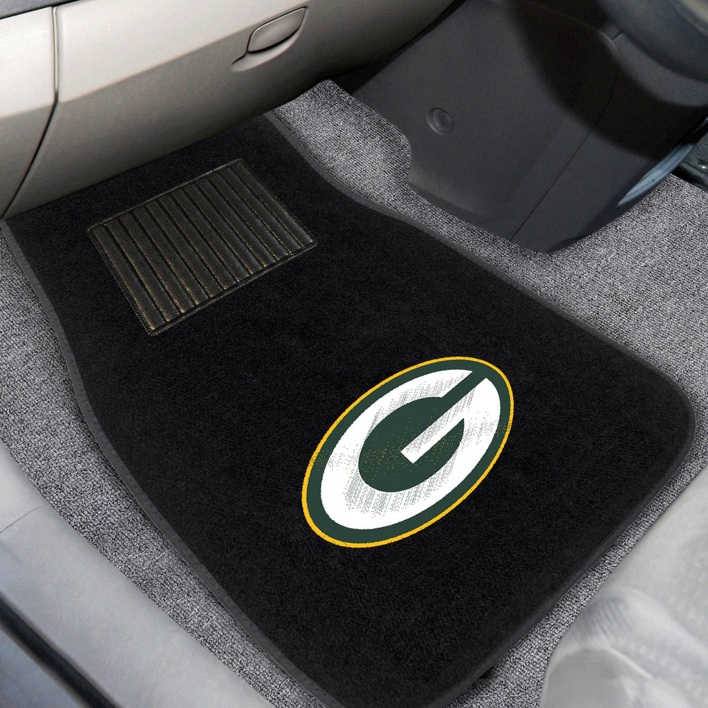 Fanmats - NFL - Green Bay Packers 2-pc Embroidered Car Mat Set 17''x25.5''