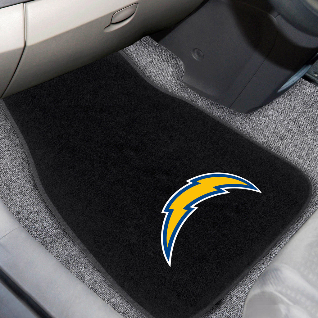 Fanmats - NFL - Los Angeles Chargers 2-pc Embroidered Car Mat Set  17''x25.5''