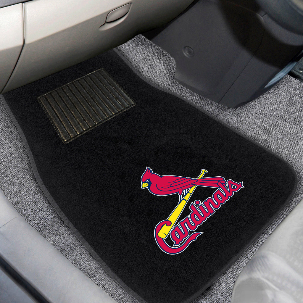 Fanmats - MLB - St. Louis Cardinals 2-pc Embroidered Car Mat Set 17''x25.5''