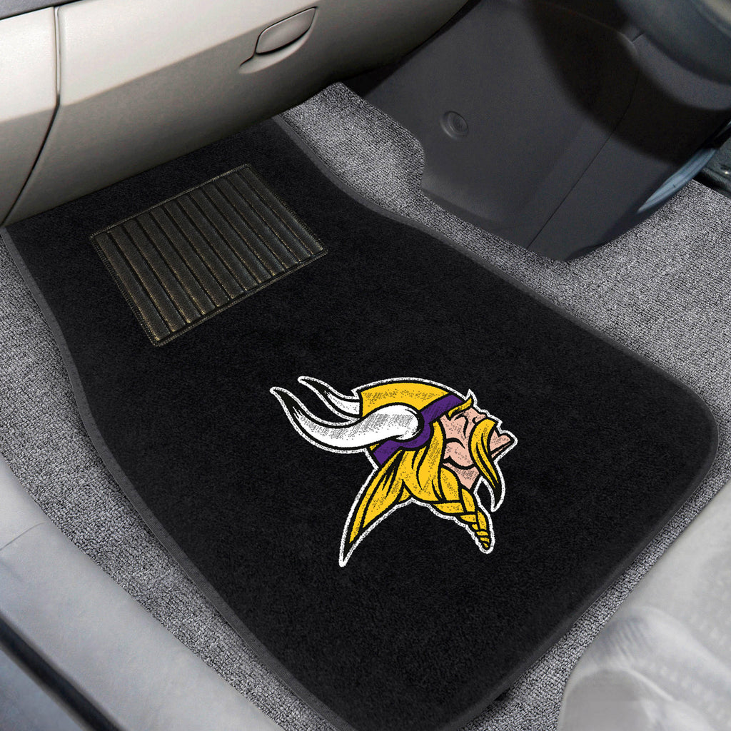Fanmats - NFL - Minnesota Vikings 2-pc Embroidered Car Mat Set 17''x25.5''