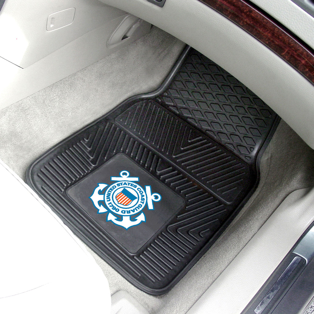 Fanmats - U.S. Coast Guard 2-pc Vinyl Car Mat Set 17''x27''