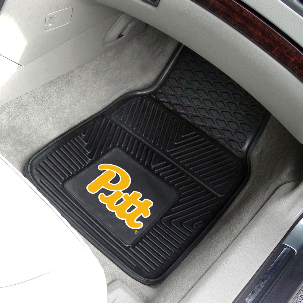 Fanmats - University of Pittsburgh 2-pc Vinyl Car Mat Set 17''x27''