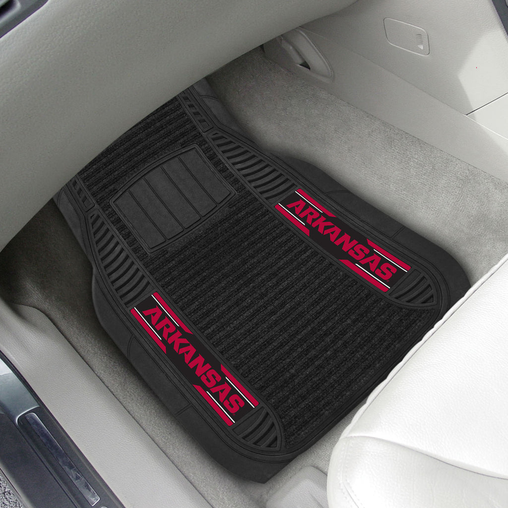 Fanmats - University of Arkansas 2-pc Deluxe Car Mat Set 21''x27''