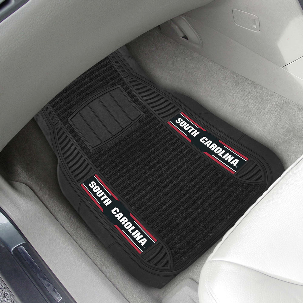 Fanmats - University of South Carolina 2-pc Deluxe Car Mat Set 21''x27''