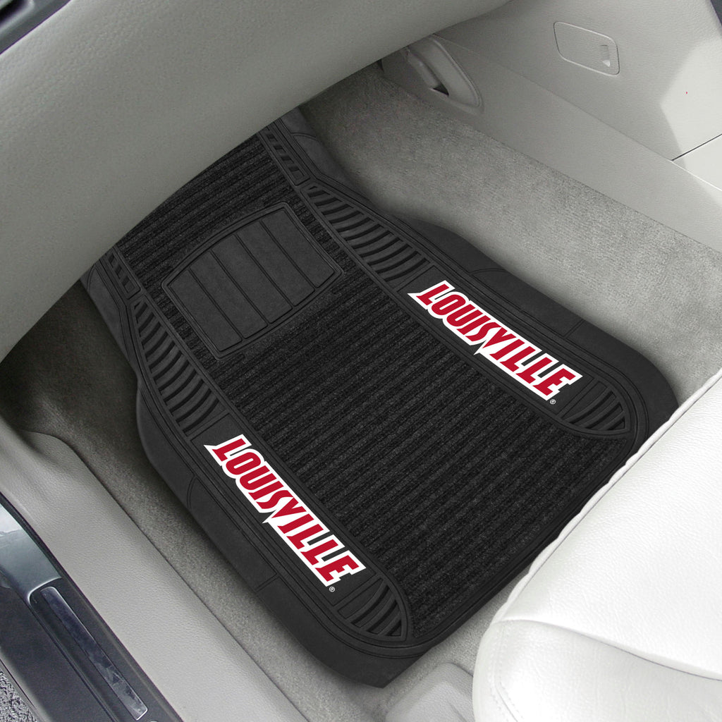 Fanmats - University of Louisville 2-pc Deluxe Car Mat Set 21''x27''