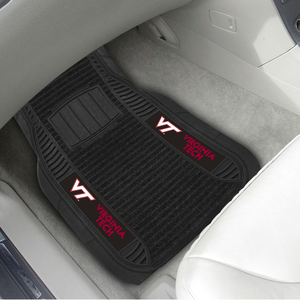 Fanmats - Virginia Tech 2-pc Deluxe Car Mat Set 21''x27''
