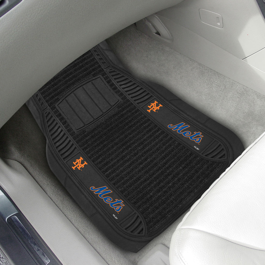 Fanmats - MLB - New York Mets 2-pc Deluxe Car Mat Set 21''x27''