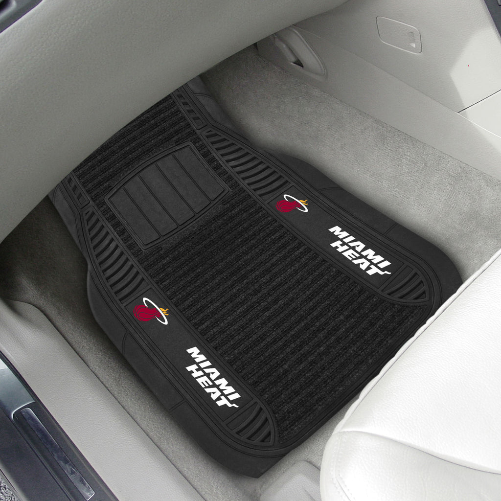 Fanmats - NBA - Miami Heat 2-pc Deluxe Car Mat Set 21''x27''