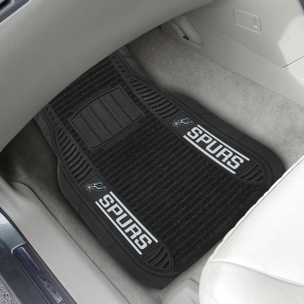 Fanmats - NBA - San Antonio Spurs 2-pc Deluxe Car Mat Set 21''x27''