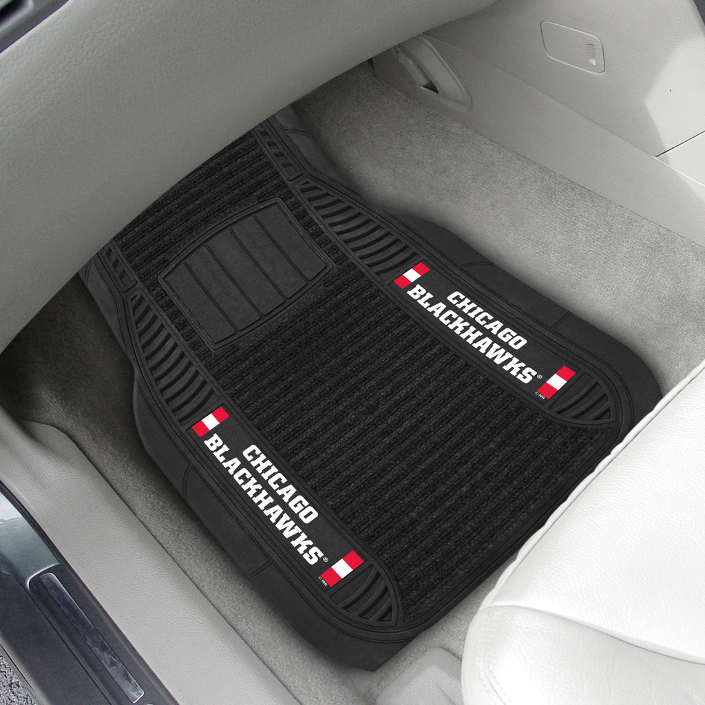 Fanmats - NHL - Chicago Blackhawks 2-pc Deluxe Car Mat Set 21''x27''