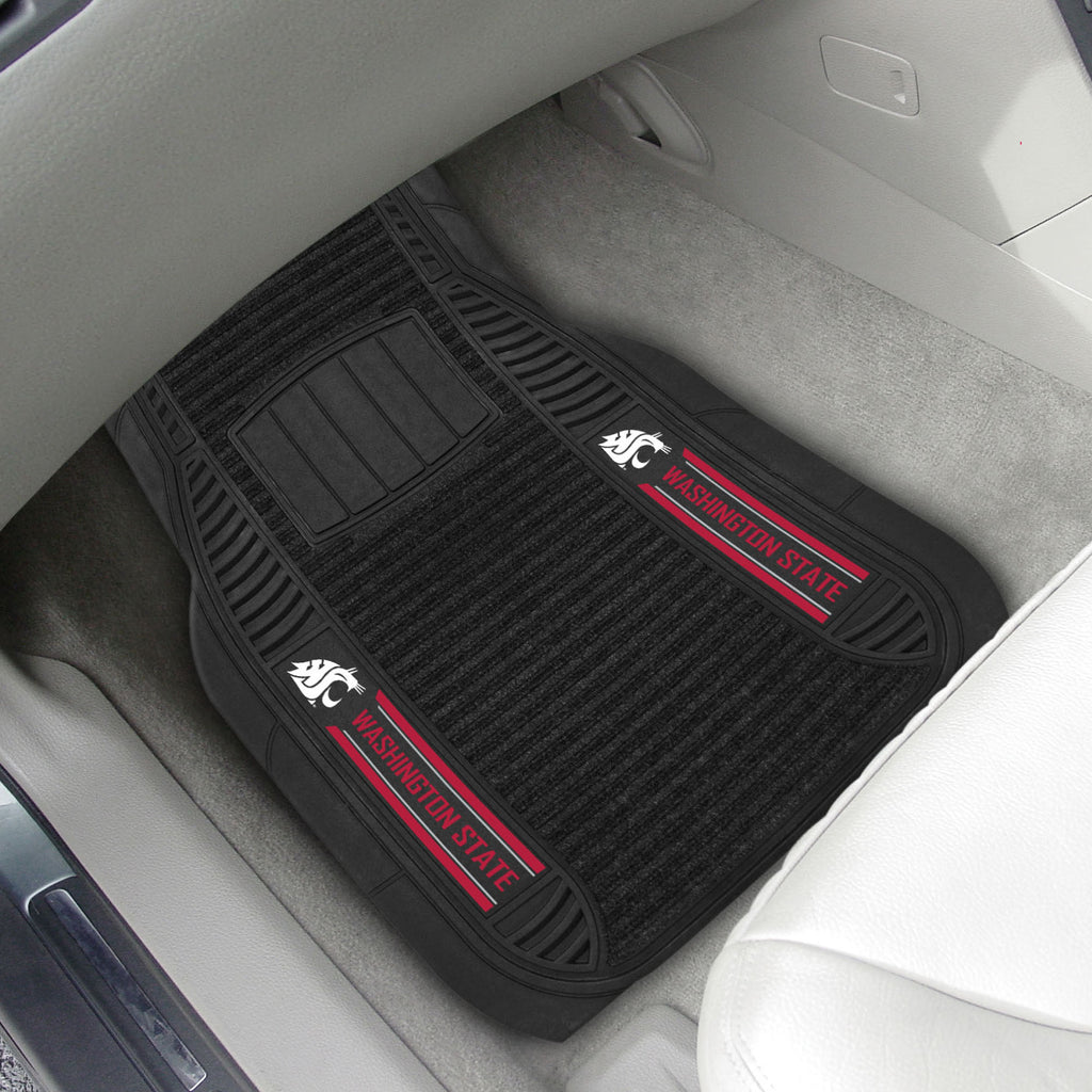 Fanmats - Washington State University 2-pc Deluxe Car Mat Set 21''x27''