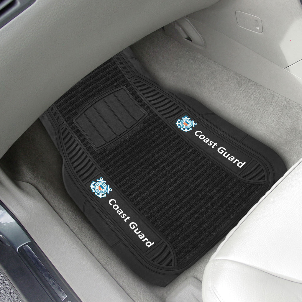 Fanmats - U.S. Coast Guard 2-pc Deluxe Car Mat Set 21''x27''