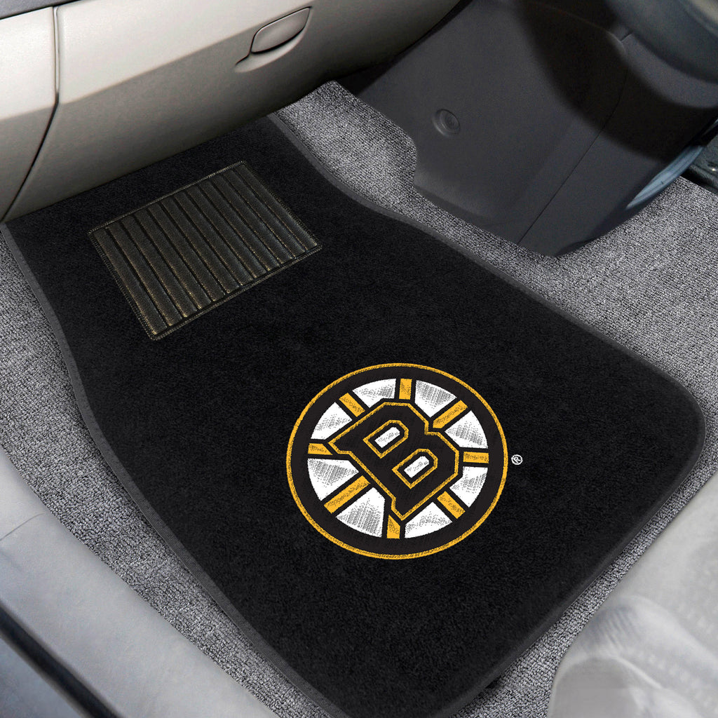 Fanmats - NHL - Boston Bruins 2-pc Embroidered Car Mat Set 17''x25.5''