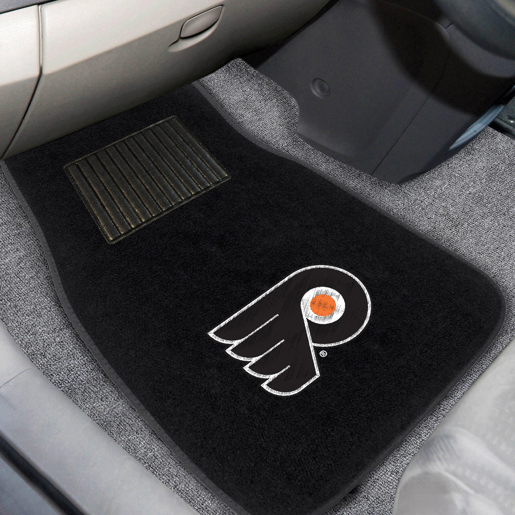 Fanmats - NHL - Philadelphia Flyers 2-pc Embroidered Car Mat Set 17''x25.5''