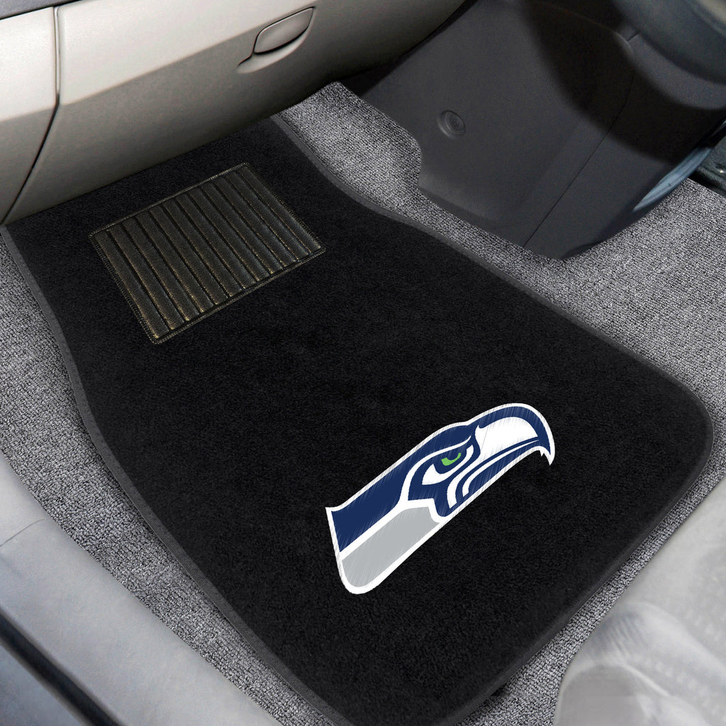 Fanmats - NFL - Seattle Seahawks 2-pc Embroidered Car Mat Set 17''x25.5''