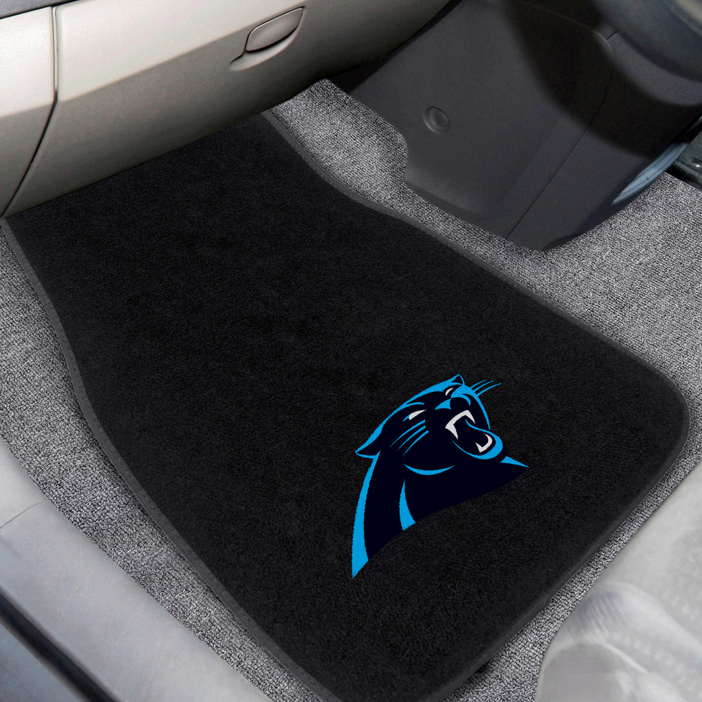 Fanmats - NFL - Carolina Panthers 2-pc Embroidered Car Mat Set 17''x25.5''