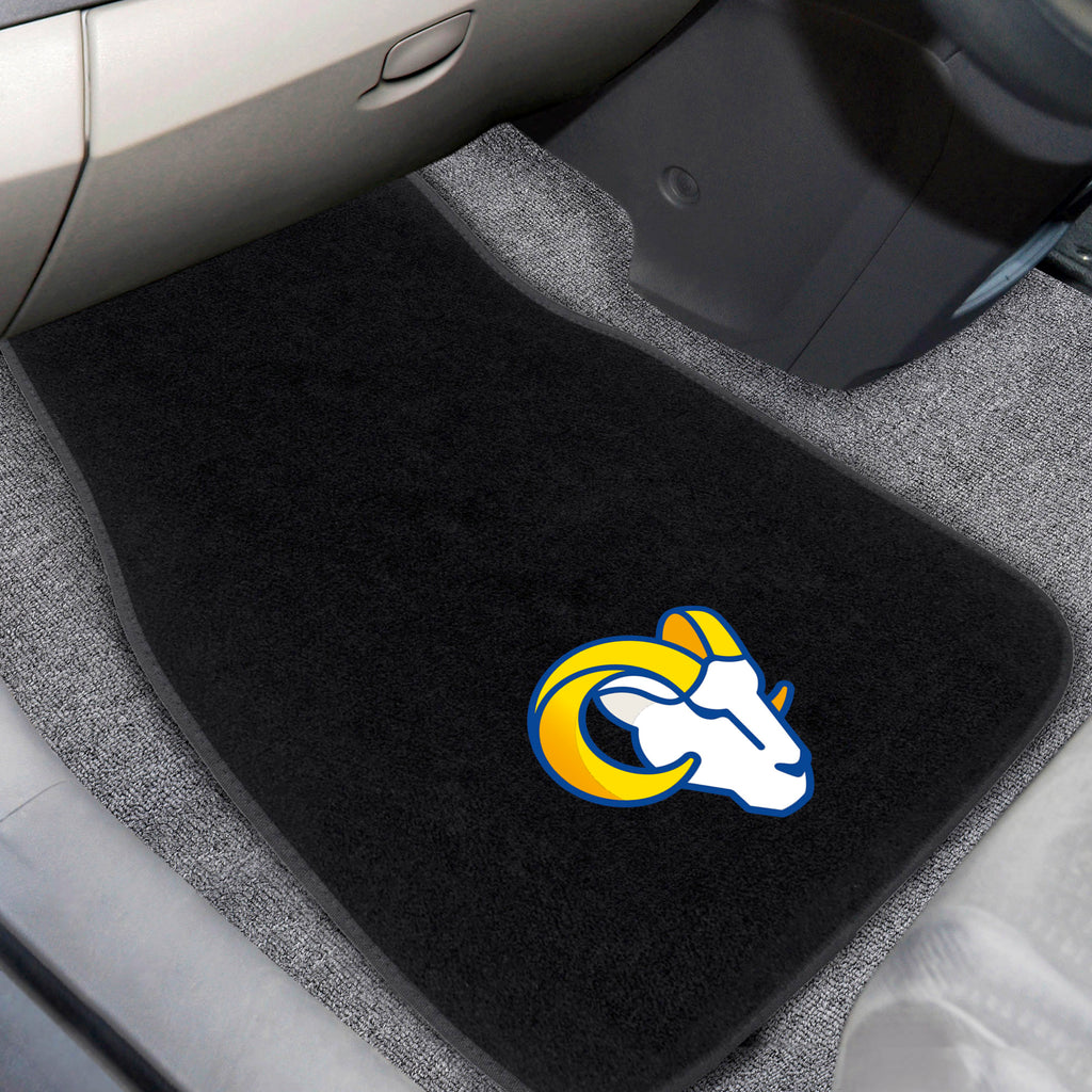 Fanmats - NFL - Los Angeles Rams 2-pc Embroidered Car Mat Set 17''x25.5''