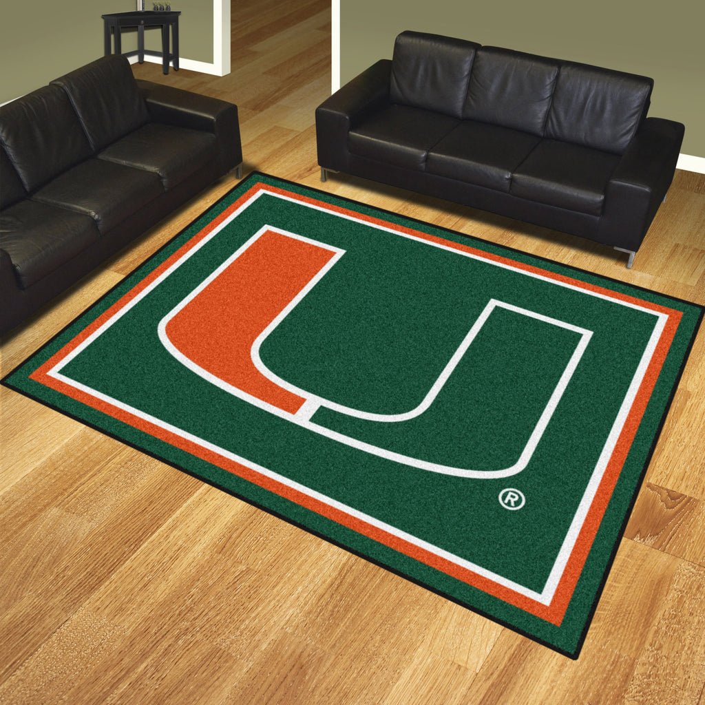 Fanmats - University of Miami 8x10 Rug 87''x117''
