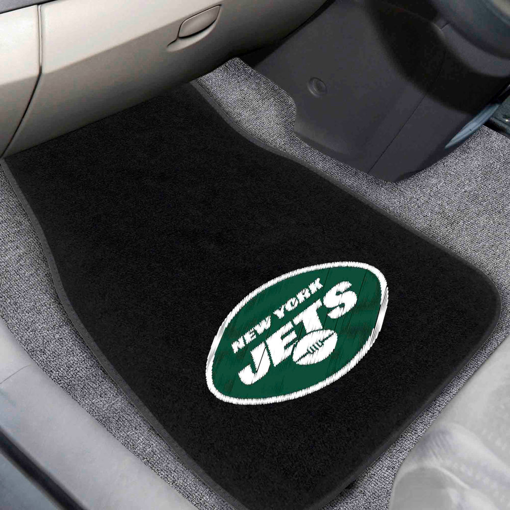 Fanmats - NFL - New York Jets 2-pc Embroidered Car Mat Set 17''x25.5''