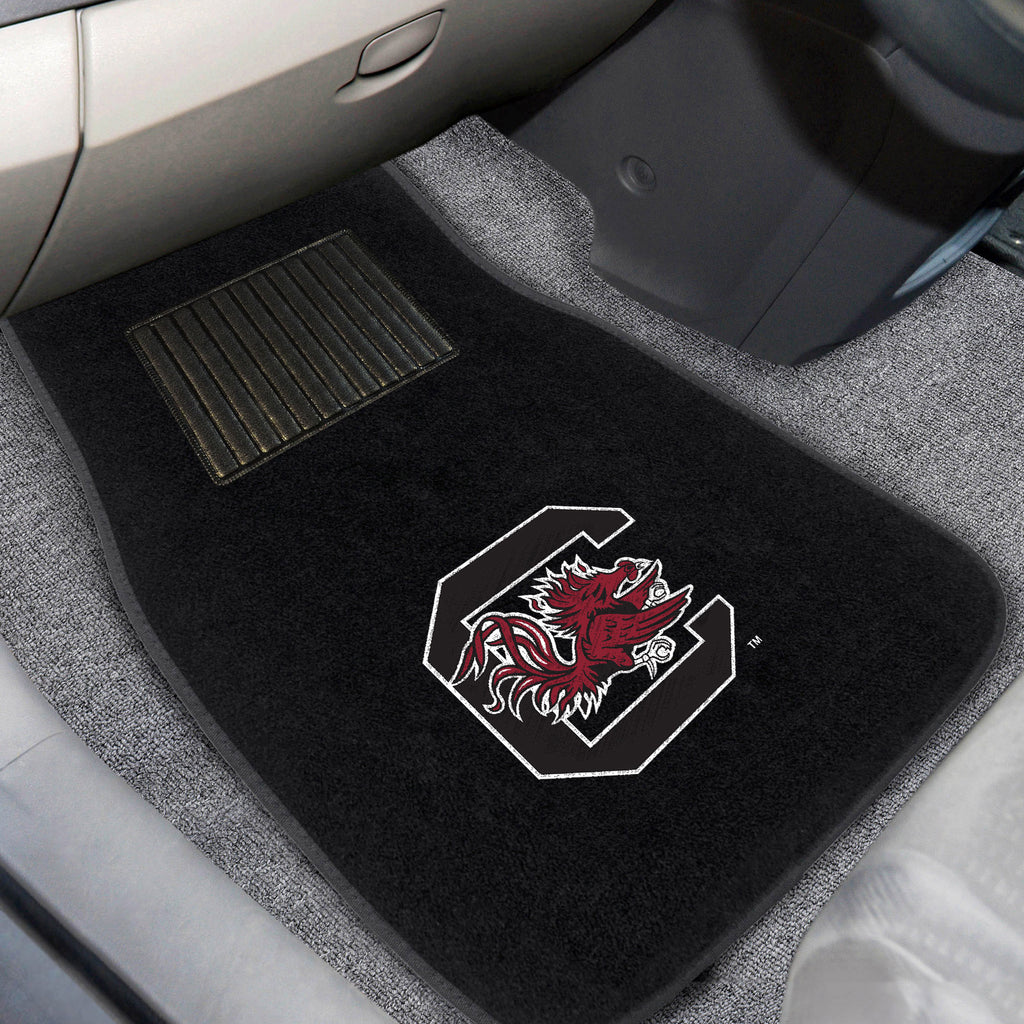 Fanmats - University of South Carolina 2-pc Embroidered Car Mat Set 17''x25.5''