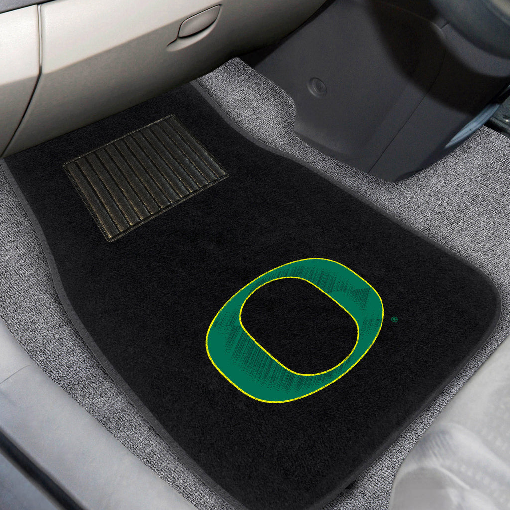 Fanmats - University of Oregon 2-pc Embroidered Car Mat Set 17''x25.5''