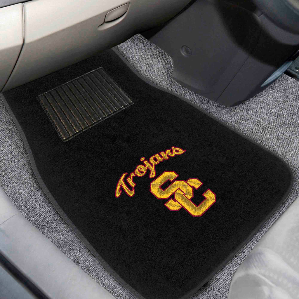 Fanmats - University of Southern California 2-pc Embroidered Car Mat Set 17''x25.5''