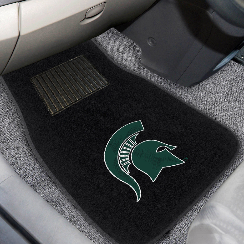 Fanmats - Michigan State University 2-pc Embroidered Car Mat Set 17''x25.5''