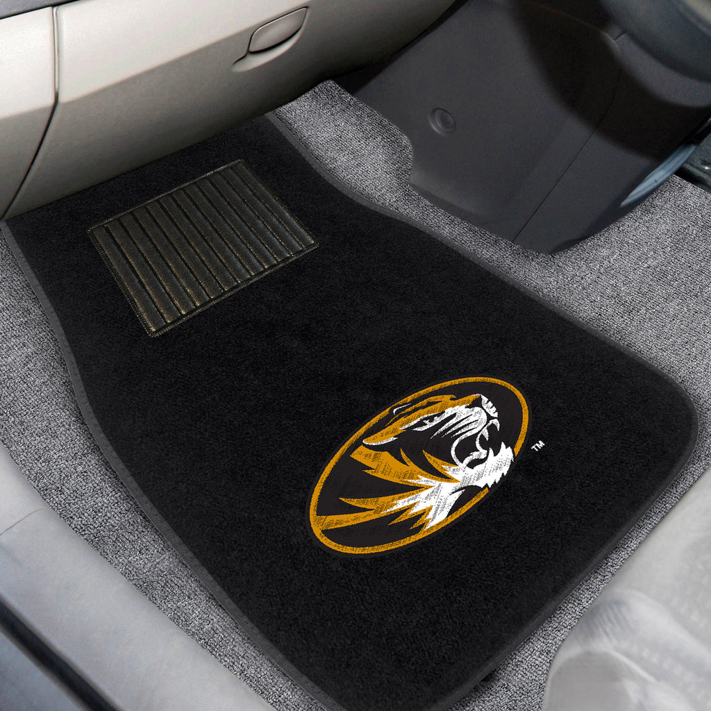 Fanmats - University of Missouri 2-pc Embroidered Car Mat Set 17''x25.5''
