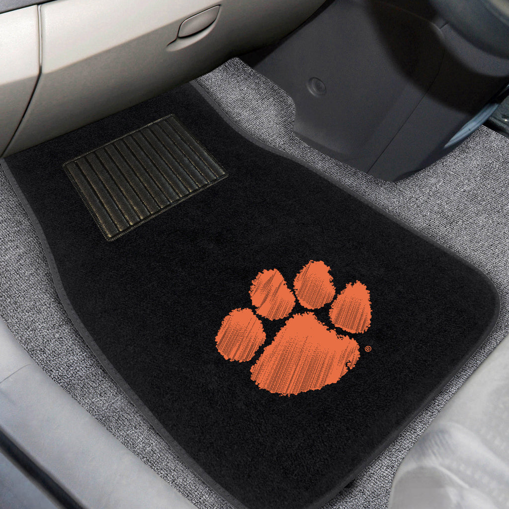 Fanmats - Clemson University 2-pc Embroidered Car Mat Set 17''x25.5''