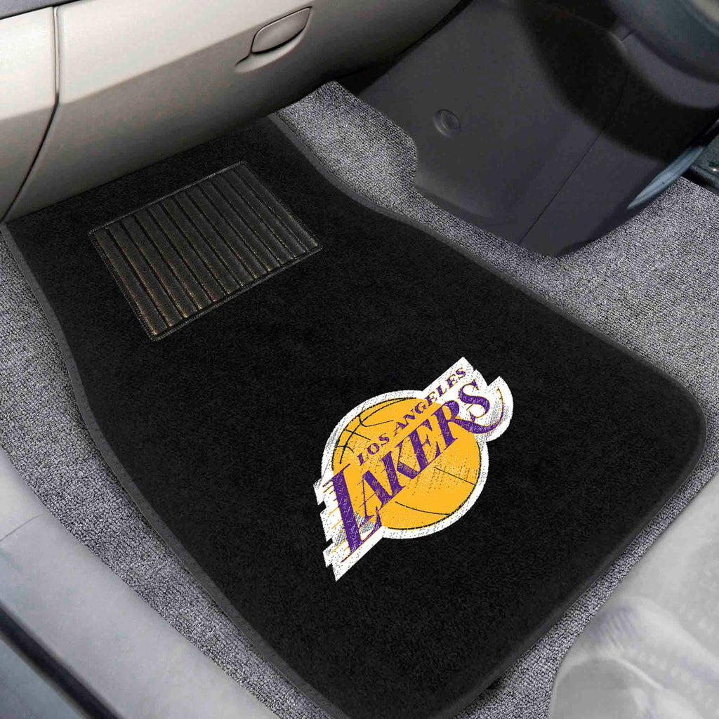 Fanmats - NBA - Los Angeles Lakers 2-pc Embroidered Car Mat Set 17''x25.5''