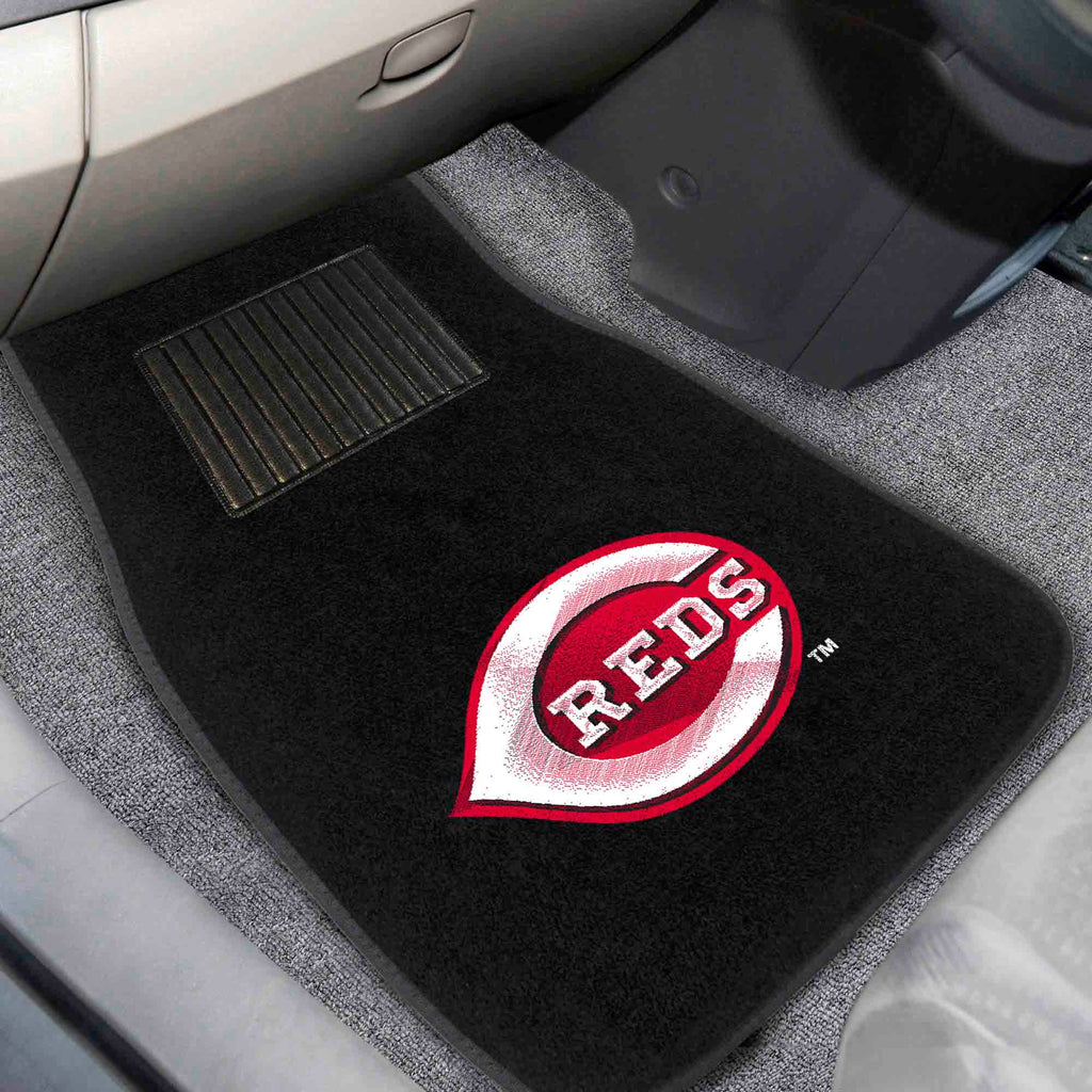 Fanmats - MLB - Cincinnati Reds 2-pc Embroidered Car Mat Set 17''x25.5''