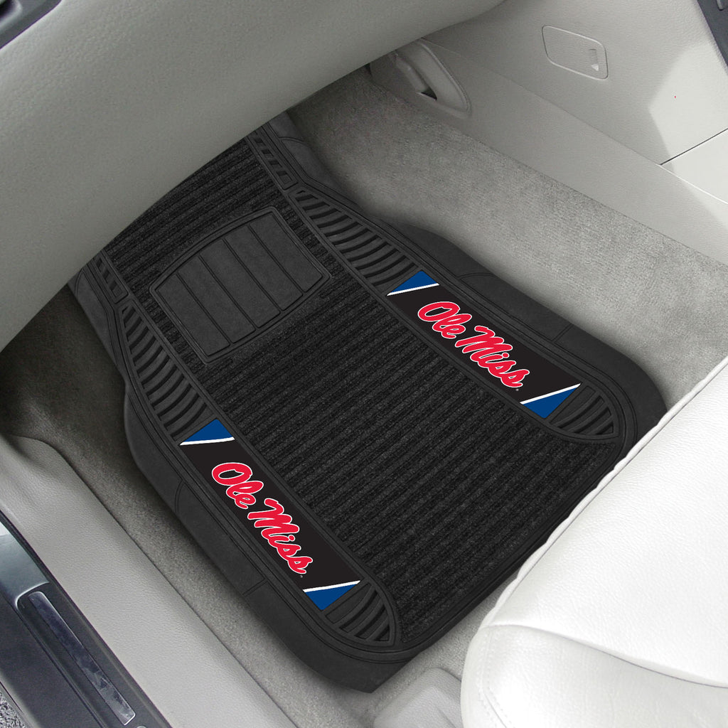 Fanmats - University of Mississippi (Ole Miss) 2-pc Deluxe Car Mat Set 21''x27''