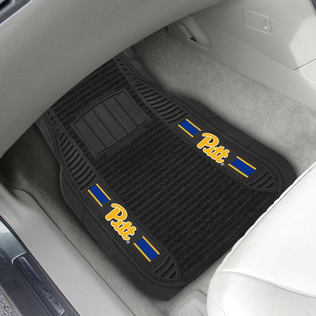 Fanmats - University of Pittsburgh 2-pc Deluxe Car Mat Set 21''x27''