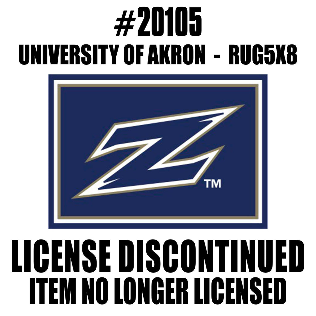 Fanmats - University of Akron 5x8 Rug 59.5''x88''