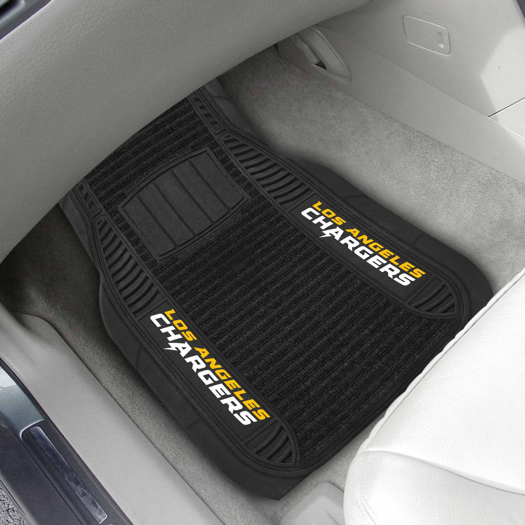 Fanmats - NFL - Los Angeles Chargers 2-pc Deluxe Car Mat Set 21''x27''