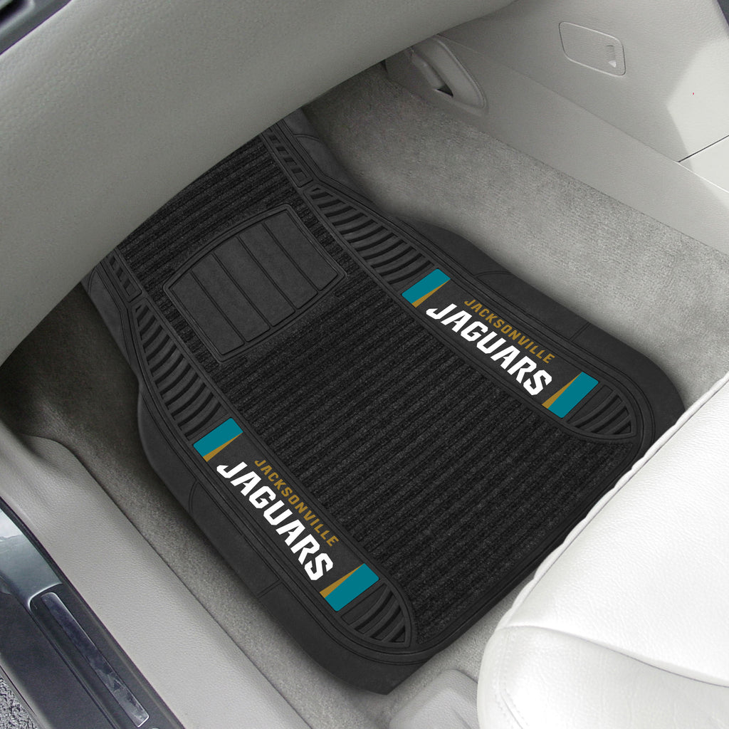Fanmats - NFL - Jacksonville Jaguars 2-pc Deluxe Car Mat Set 21''x27''