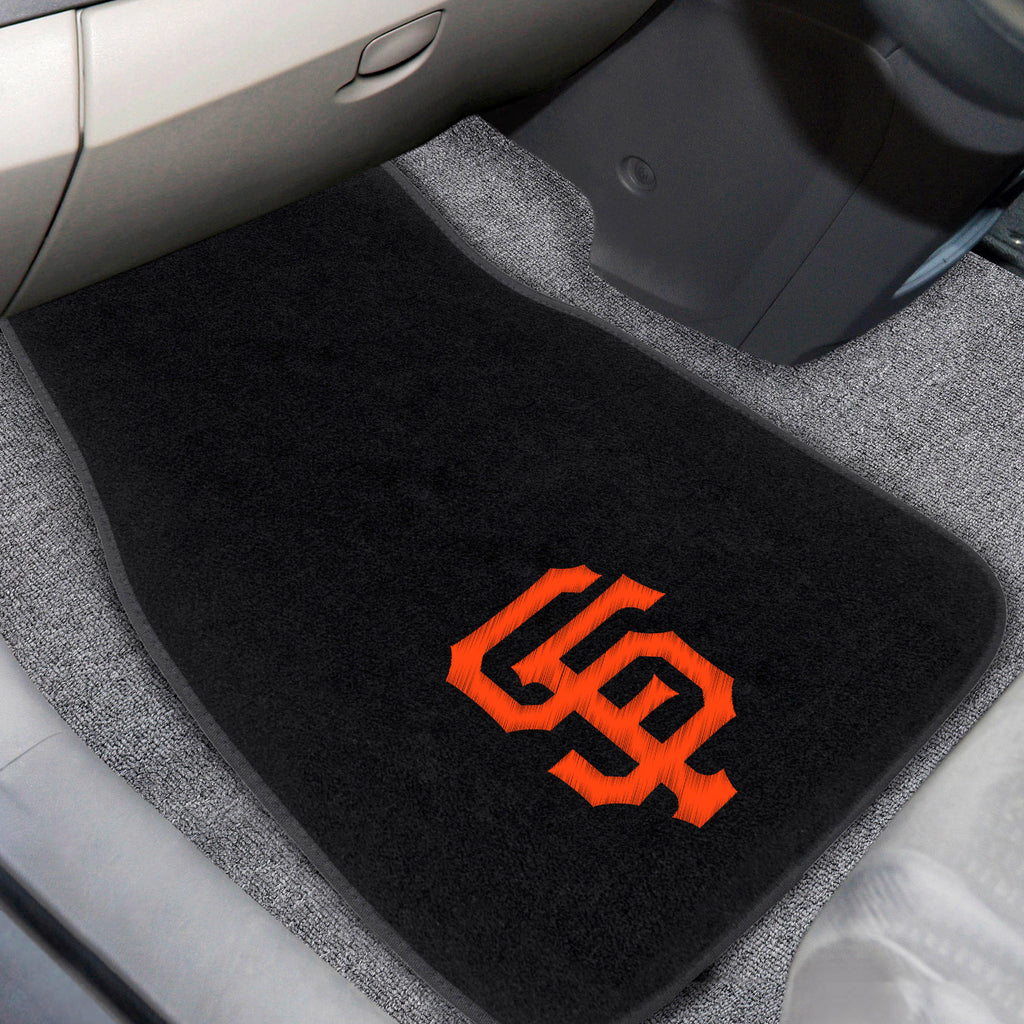 Fanmats - MLB - San Francisco Giants 2-pc Embroidered Car Mat Set 17''x25.5''