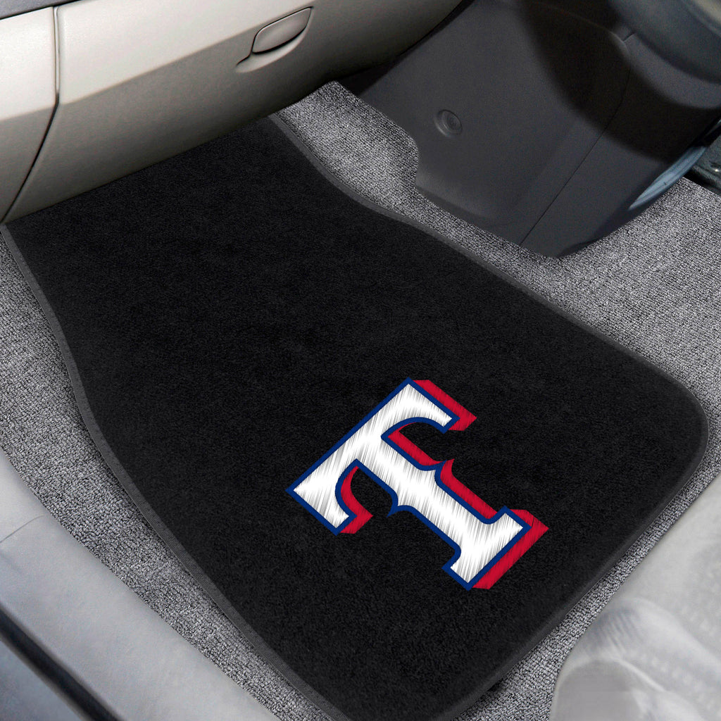 Fanmats - MLB - Texas Rangers 2-pc Embroidered Car Mat Set 17''x25.5''