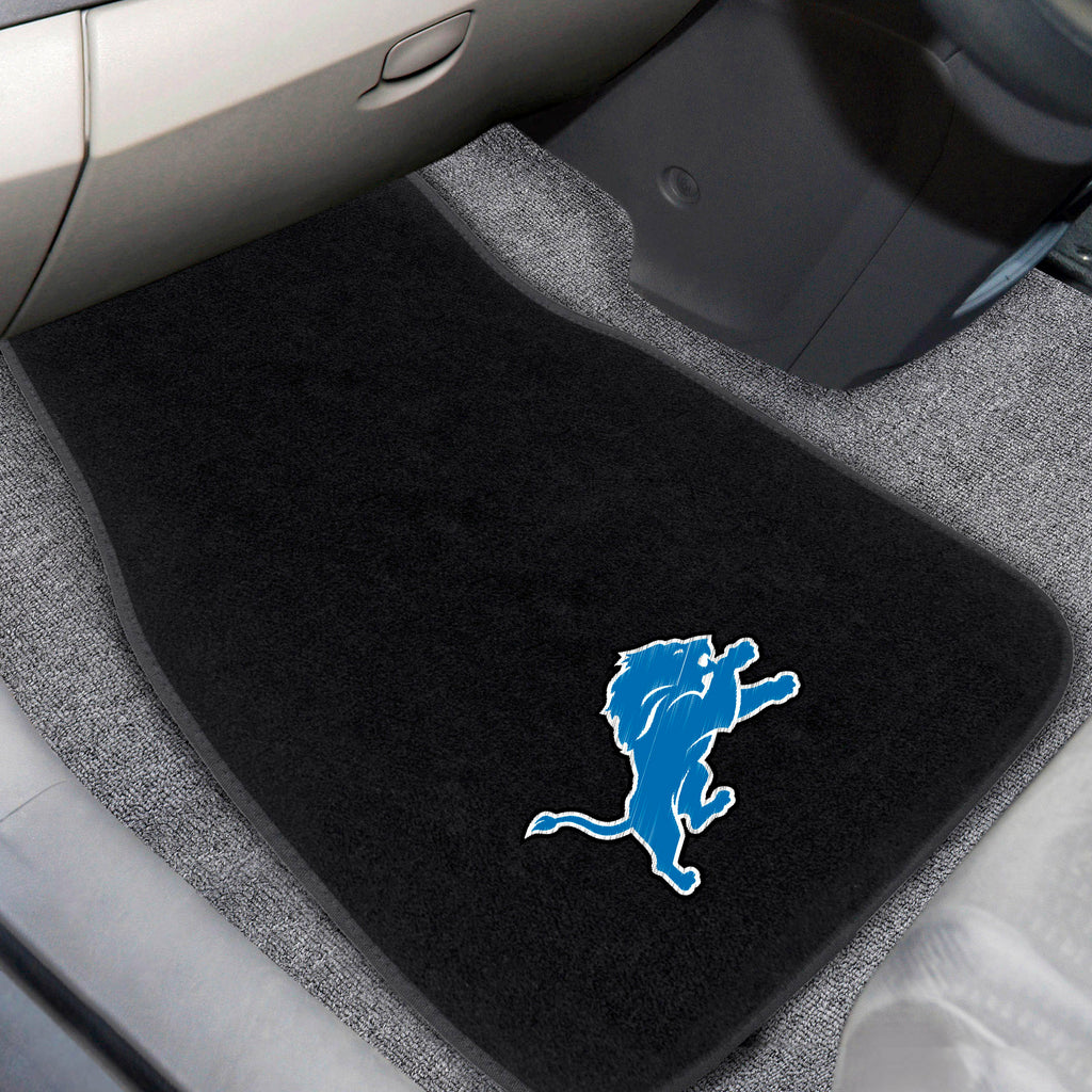 Fanmats - NFL - Detroit Lions 2-pc Embroidered Car Mat Set 17''x25.5''
